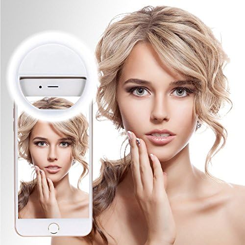 36 LED Selfie Ring Light,Elite Choices 3-Level Brightness Camera Photography Ring Supplementary Light Up Spotlight Bulb for iPhone 6s Plus/6s, iPad, Samsung Galaxy (white)