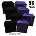96 Pack purple/BLACK Acoustic Foam Panel Wedge Studio Soundproofing Wall Tiles 12