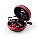HiGoing Sport Headphone Case Portable Protection EVA Hard Earpieces Sweatproof Travel Carrying Cases with Carabiner, Red