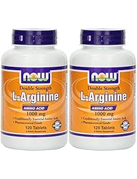 NOW Foods L-arginina 1000mg, 120 tabletas (2 unidades)