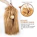 Gimilife Dog Lion Mane, Dog Costume Lion Mane Wig Halloween Costumes for Medium Large Dog with Ears & Tail, Fancy Lion Hair Dog Clothes Holiday Party (L Size,Light Brown)