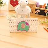 cute kawaii novelty cartoon elephant color PVC document bag mesh file paper bags holder office school supplies stationery (S)
