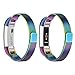 bayite for Fitbit Alta HR and Alta Bands, Replacement Milanese Loop Stainless Steel Metal Bands Small Pearlescent
