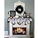 PartyTalk Halloween Decorations Black Lace Spider Web Fireplace Mantle Scarf Cover, Bats Fireplace Scarf Runner Home Festival Party Supplies, 20 x 80 Inch