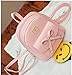 Girls Bowknot Fahsion Leather Small Backpack Mini Backpack for Women Pink
