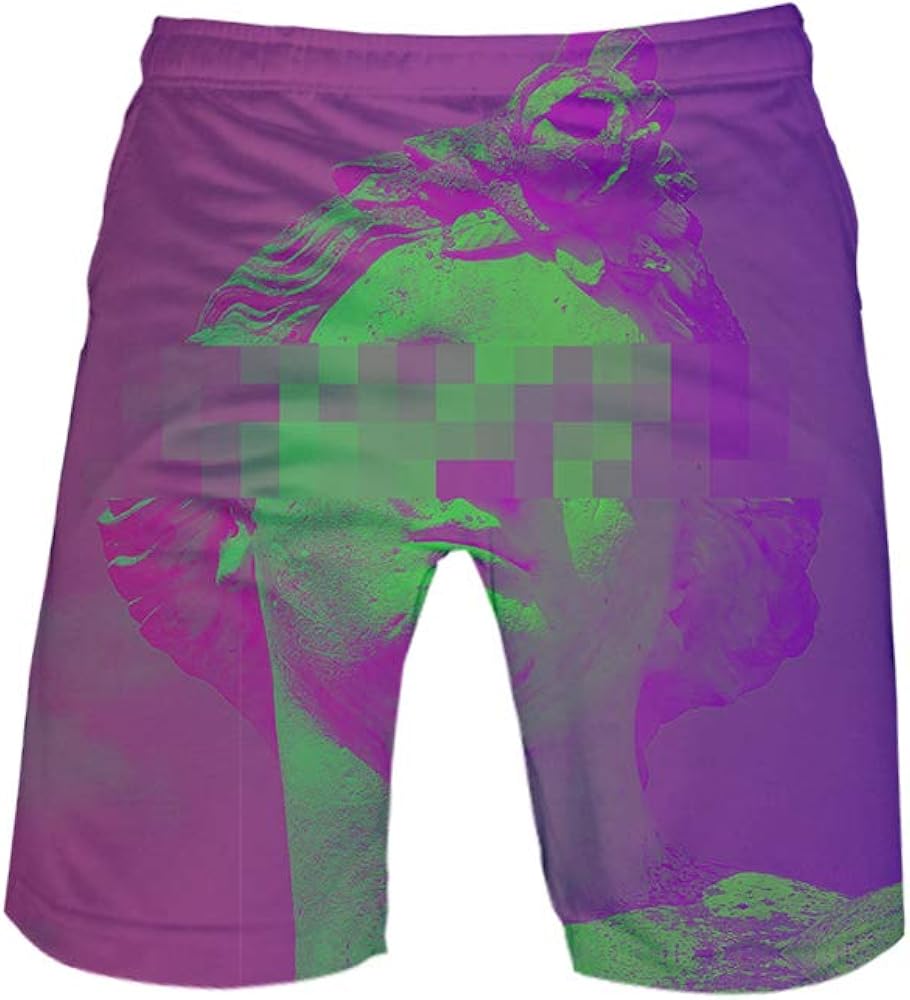 vaporwave swim trunks