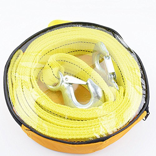 AIJIWU Car Tow Rope Straps with Hooks-5 Tons 4 Meters(13.12ft) with Vehicle Storage Bag High Strength Emergency Towing Rope Cable Cord Heavy Duty Recovery Securing Accessories for Cars Trucks