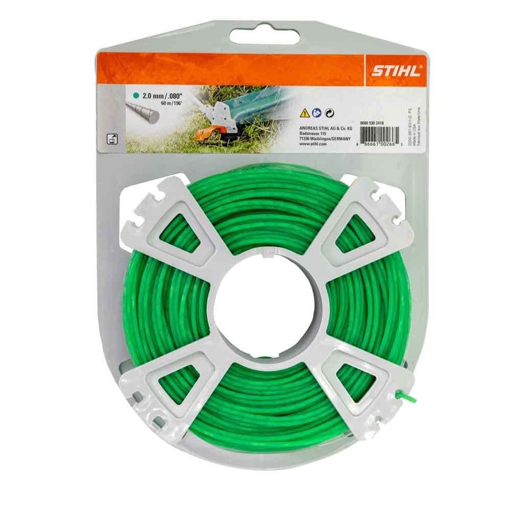 Stihl 9302418 Strimmer Line Round and Quiet Roll 2.0 mm 60 m Green