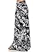 Printed Maxi Length A-line skirt with rollover waist