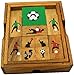 Soccer Field Sliding Block Klotski Brain Teaser Wooden Puzzle Gift Idea for Soccer Game Lovers - IQ Travel Play Game