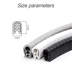 BLAU GRUN Car Door Edge Guards, Universal Rubber