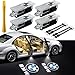 Car Door Light LED Logo Projector Light, Henlight 4 Pcs LED Car Entry Ghost Shadow Laser Projector Welcome Lights for BMW 3 5 6 7 X Z GT Series