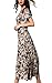 ARANEE Womens Summer Contrast Sleeveless Tank Top Floral Print Maxi Dress