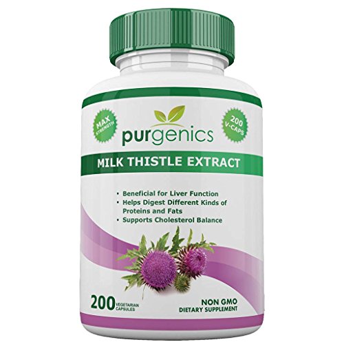 Milk thistle - 200 day supply - 1000mg max strength 4:1 extract -…