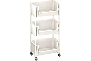 Rolling Utility Cart 2/3/4 Tier Storage Cart Organizer with Wheels Multi-Functional Storage Trolley for Home Office Living Ro