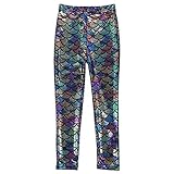 TFJH Kids Baby Girls Mermaid Fish Scale Stretchy Leggings Pants Multicolor 100