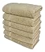 SALBAKOS 100% Turkish Cotton Hand Towel Set of 6 16x30 inch | Heirloom Quality | Hotel & Spa Collection | Ultra Soft, Super Absorbent, Long Lasting Hand Towels | Made in Turkey (Taupe, 6 Hand Towels)