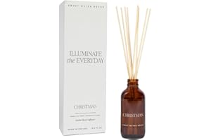 Sweet Water Decor Christmas Reed Diffuser Set - Christmas Scented Reed Diffuser w/Fresh Cut Trees and Orange Scent - Reed Diffusers for Home with Long Lasting Fragrance - Non-Toxic Oil Reed Diffuser