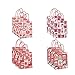 Monoche Merry Christmas Red Paper Kraft Bottom Tote Gift Bag Perfect for Packaging Holiday Treats Christmas Party Favor Bags Event Supplies 12pcs (M)thumb 2