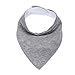 Baby Drool Bibs Bandana Teething Organic Cotton boys girls Adjustable Snap triangle Bib set (Striped&Solid color 8pcs)