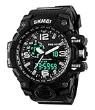 SKMEI Men's SK1155A Multifunctional Outdoor Sports Dual Time Analog Digital Wrist Watch Black