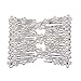 Ruihfas Delicate Women Girls Easy Stretch Pearls Combs Beaded Hair Comb Jewelry Double Clips (White)