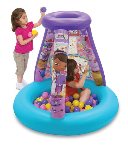 Doc Mcstuffins Color N' Play Activity Ball Pit, 1 Inflatable & 20 Sof-Flex Balls, Purple/Pink, 37"W x 37"D x 34"H