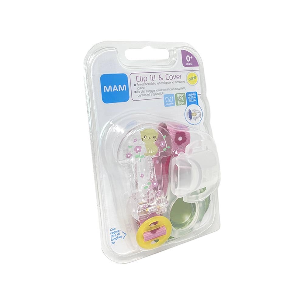 Mam Clip It! & Cover Dummy Chain with Dummy Holder, Assorted Colours and Models