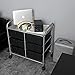 EaseOffice 6-Drawer Rolling Storage Cart with Heavy Duty Chrome Steel Frame for Home, Office, Beauty Salon and More, Black