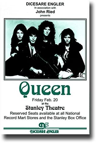 Queen Poster Concert Promo 11 x 17 inches Stanley Theatre