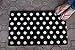 Entryways White Polka Dots Handmade, Hand-Stenciled, All-Natural Coconut Fiber Coir Doormat 18