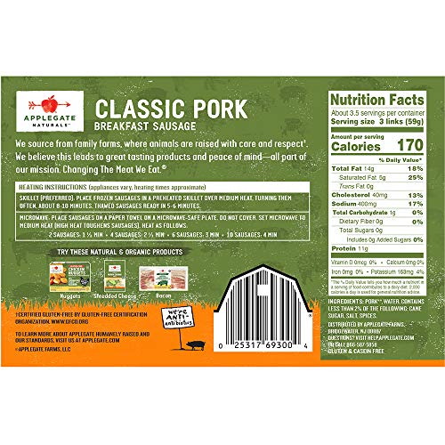 1 Applegate+Natural+Classic+Breakfast+Sausage