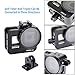 Aluminium Housing Case Alloy Protective Skeleton Frame with 52mm UV Filter and Lens Cap for Gopro Hero 8 Action Camera Black with Rear Door