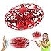 Joyfun Flying Ball Air Magic Hogs Mini Drones for Kids Hand Controlled RC Toy Helicopter UFO Cool Toys for Boys Girls Gifts with LED Lights Birthday Christmas Red