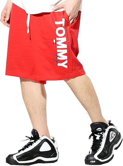 Amazon トミーヒルフィガー Tommy Hilfiger ハーフパンツ ショートパンツ メンズ 大きいサイズ スウェット Usaモデル 09t4049 レッド 赤 L 並行輸入品 ショートパンツ 通販