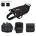 OneTigris Tactical Dog Molle Vest Harness Training Dog Vest with Detachable Pouches (Black, X-Large)