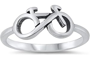 CloseoutWarehouse 925 Sterling Silver Bicycle Ring