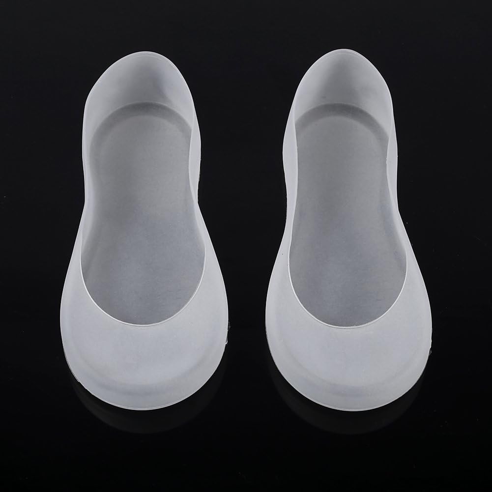 1Pair Full Length Silicone Moisturizing Socks Cracked Foot Care Protector Soft Silicone Gel SPA Deep Moisturising Full Foot Socks for Dry Hard Cracked Skin White(L) - Image 4