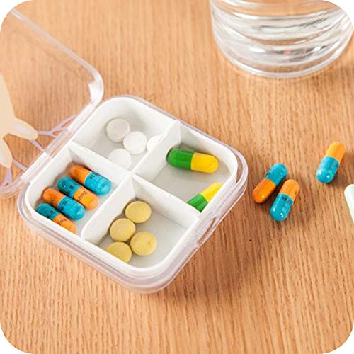 Gold Happy 2 Sizes Portable Mini Cartoon Plastic Pill Box Medicine Case for Healthy Care Empty Drugs Box for False Eyelashes