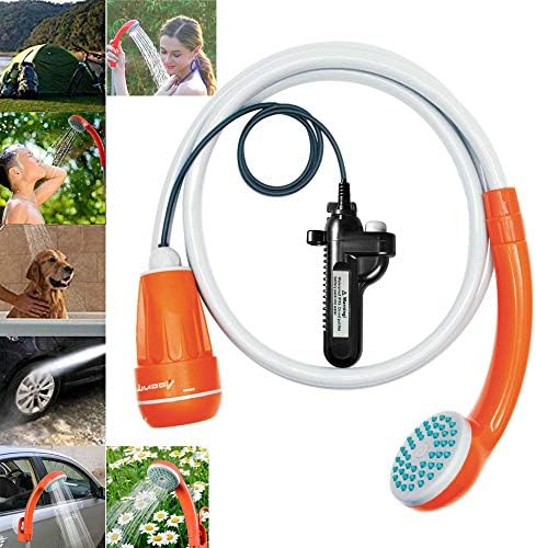 camp shower with foot pump