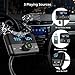 Bluetooth FM Transmitter for Car, Wireless Radio Adapter Hands-Free Calling 4.2 Bluetooth Crystal Clear Sound QC3.0/2.4A Dual USB Ports Large Display AUX TF Card Music Player Car Transmitter