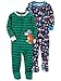 Carter's Baby Boys' 2-Pack Cotton Footed Pajamas, Tools/Tiger, 12 Months