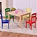 Costzon Kids Table and Chair Set, 5 Piece Wood Activity Table & Chairs for Children Arts Crafts, Homework, Snack Time, Preschool Furniture, Gift for Boys Girls, Toddler Table and Chair Set, Multicolor