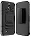 LG Stylo 3 Case, SGM Hybrid Dual Layer Combo Armor Defender Protective Case With Kickstand + Belt Clip Holster For LG Stylo 3 (Black)