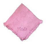 Huda Girl Embroidered Embroidered Cotton Woven Pink Baby Blanket