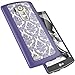 LG G4 Case, G4 Case, SGM (TM) Damask Design Pattern Rubber Coating Ultra Slim Fit Hard Hybrid Case Cover for LG G4 + SGM (TM) Microfiber Cleaning Cloth (Purple)