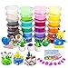 QMAY (25g Air Dry Clay, 24 Colorful Ultra Light Molding Magic Non-Toxic Clay & Dough, Creative Art DIY Crafts, Best Kids Gifts