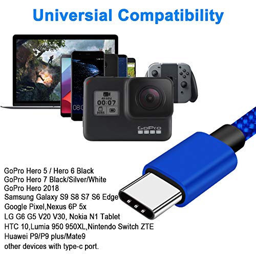 Usb C Type C Data Sync Charger Power Cable Cord For Gopro Hero 5 Session Hero
