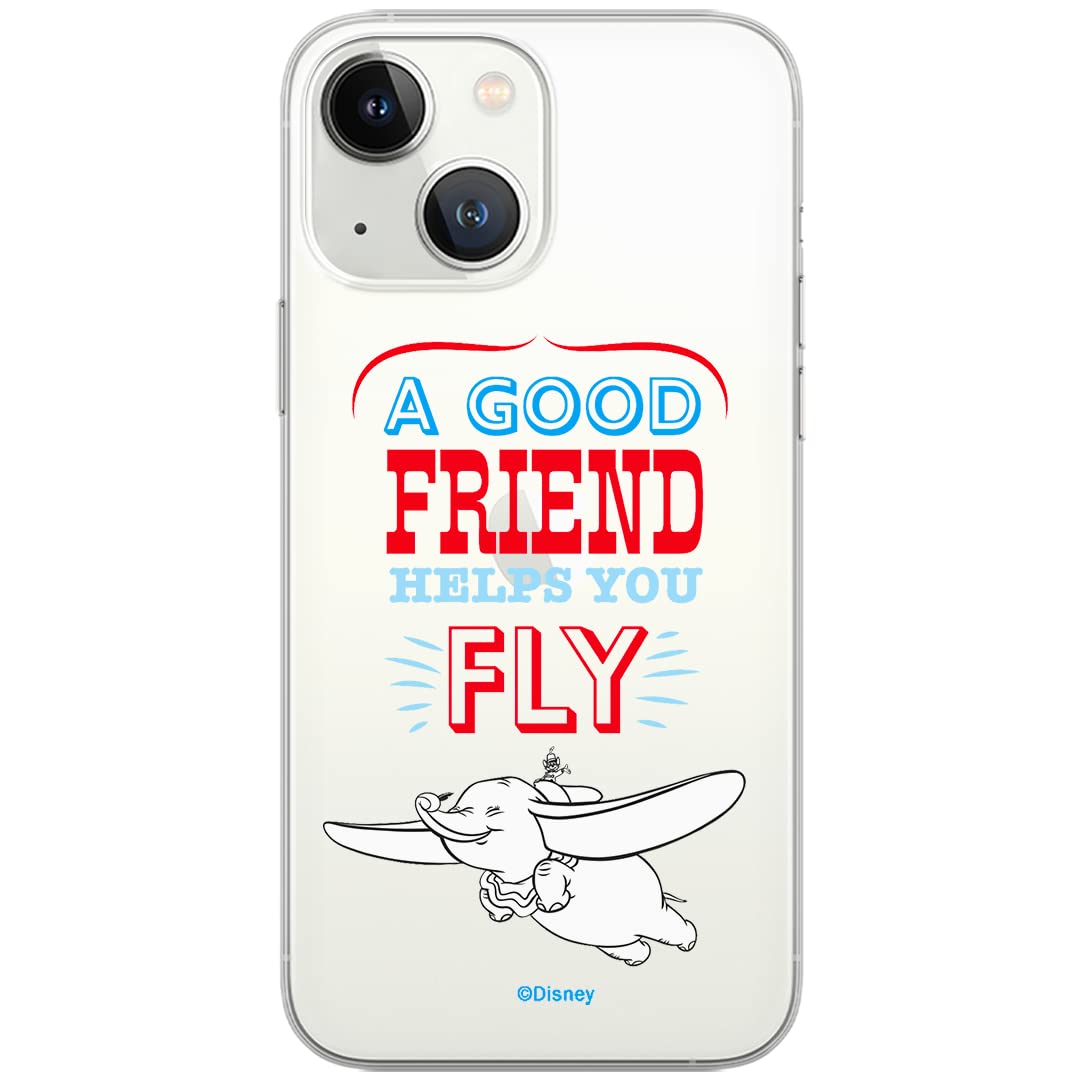 ERT GROUP mobile phone case for iPhone 13 MINI original and officially licensed Disney pattern Dumbo 004 optimally adapted to the shape of the mobile phone, case made of TPU