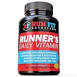 Runner's Daily Vitamin - Multivitamin - 2 Month Supply! - Endurance, Energy, Immune Support - Liquid Filled - Gentle On Your Stomach ...